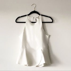Halter style blouse perfect for Bridal shower or engagement party, off white